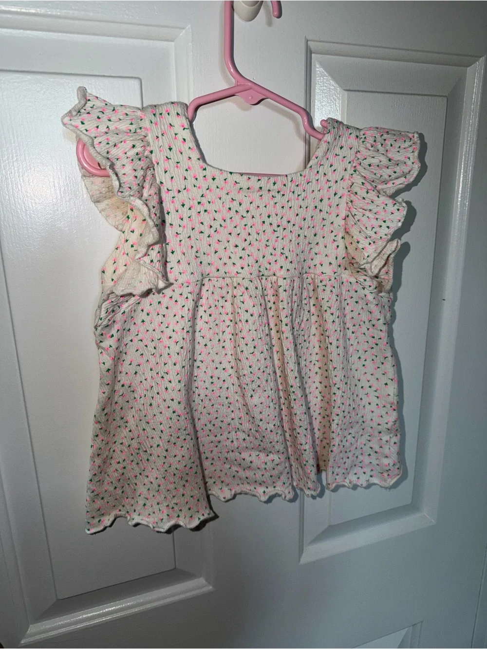 Zara Pink and Green Floral Kids Matching Set